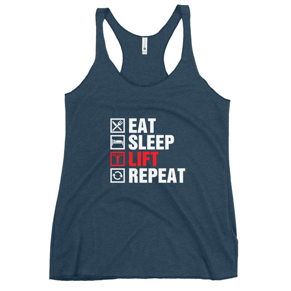 Eat, Sleep, Lift, Repeat - Women's Racerback Tank