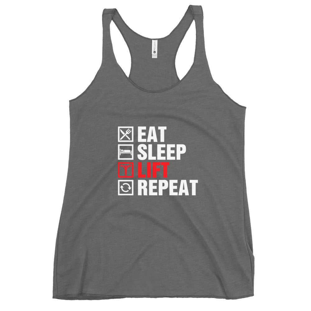Eat, Sleep, Lift, Repeat - Women's Racerback Tank
