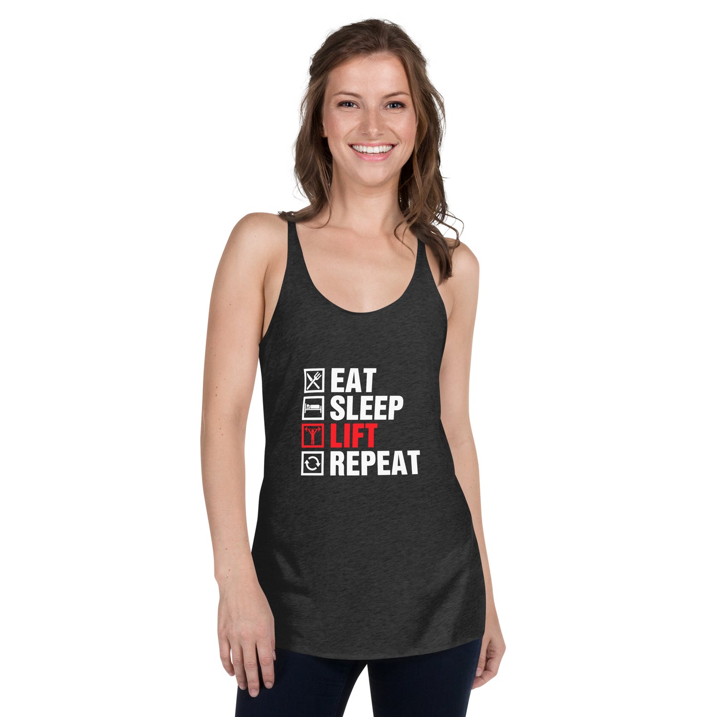 Eat, Sleep, Lift, Repeat - Women's Racerback Tank