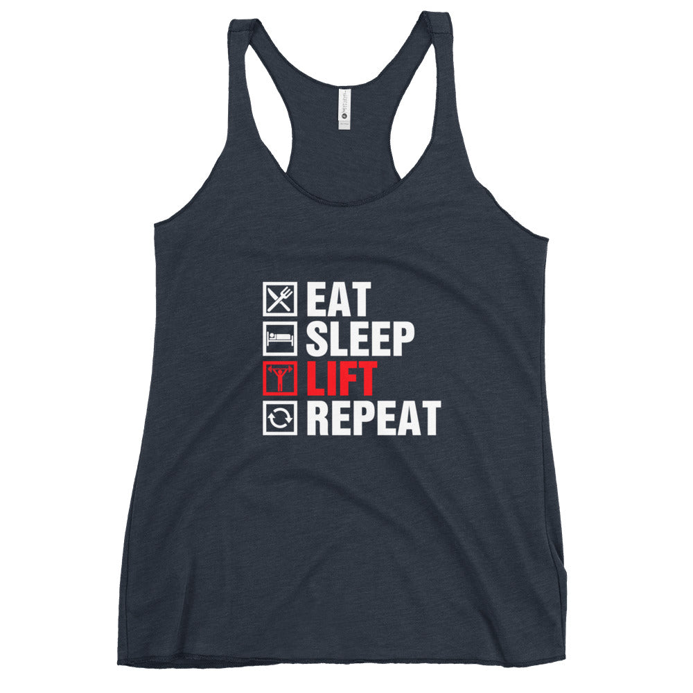 Eat, Sleep, Lift, Repeat - Women's Racerback Tank