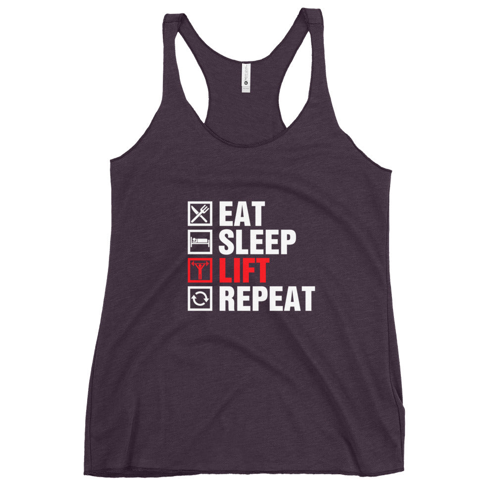 Eat, Sleep, Lift, Repeat - Women's Racerback Tank