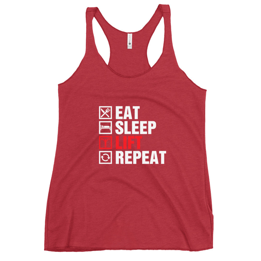 Eat, Sleep, Lift, Repeat - Women's Racerback Tank