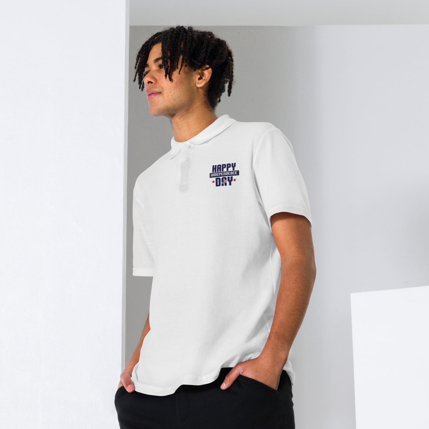 Independence Day Unisex Polo (Embroidered-Front)