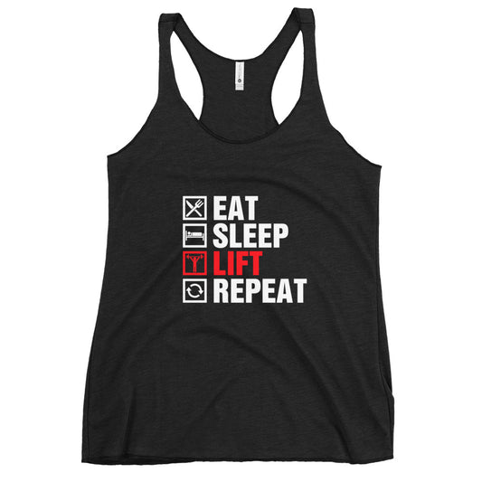 Eat, Sleep, Lift, Repeat - Women's Racerback Tank